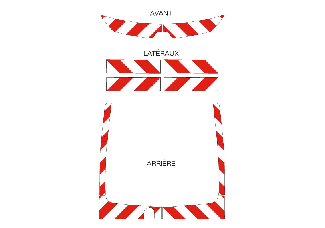 Kit de balisage prédécoupé Classe B RENAULT TRAFIC 2014-2019